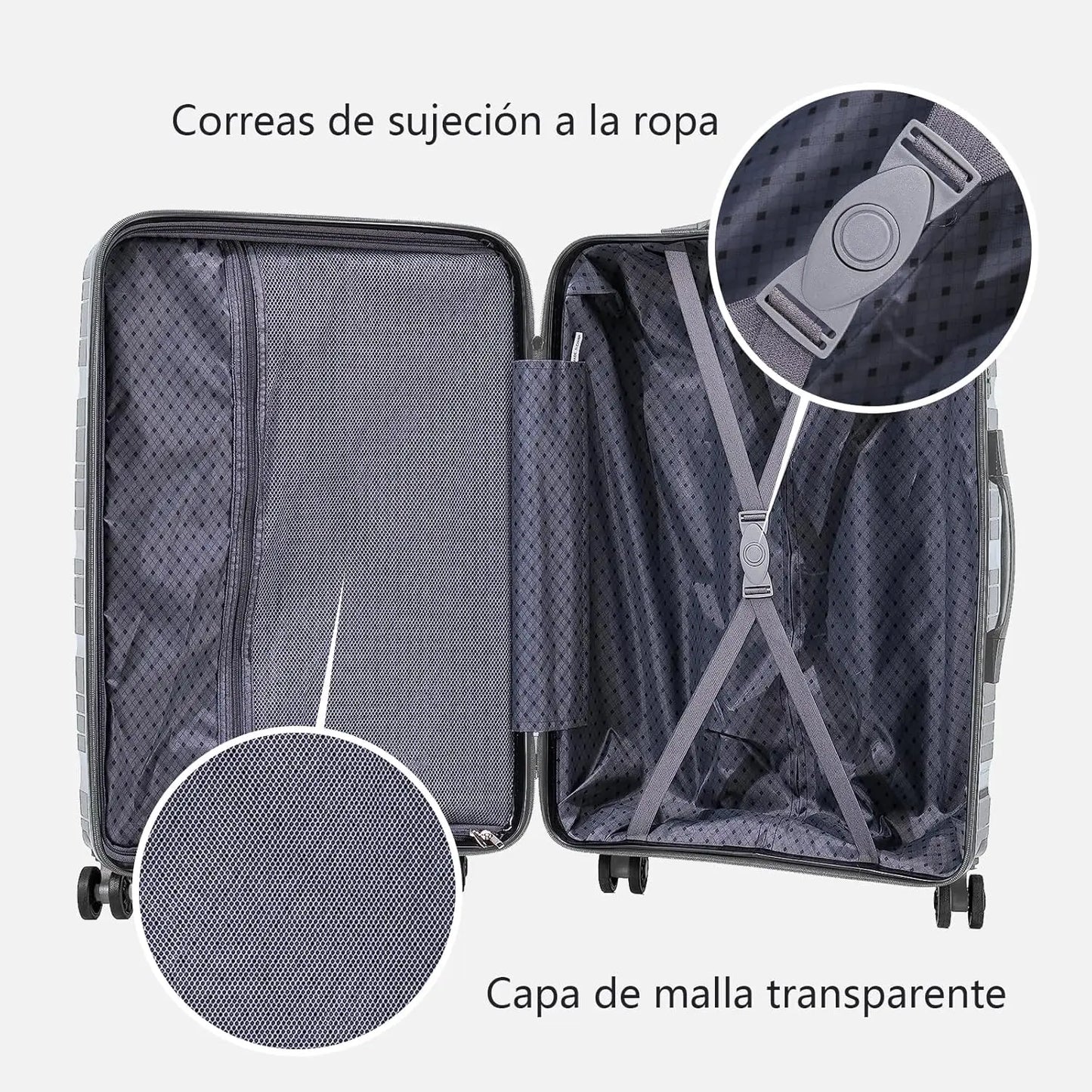 Travel suitcases. Various sizes and colors. Cabin suitcase and large travel suitcase 23 kg. Travel suitcase set, medium suitcase, small children's cabin suitcases or carry-on luggage. 4-wheel rigid airplane suitcase set pack. Artree.