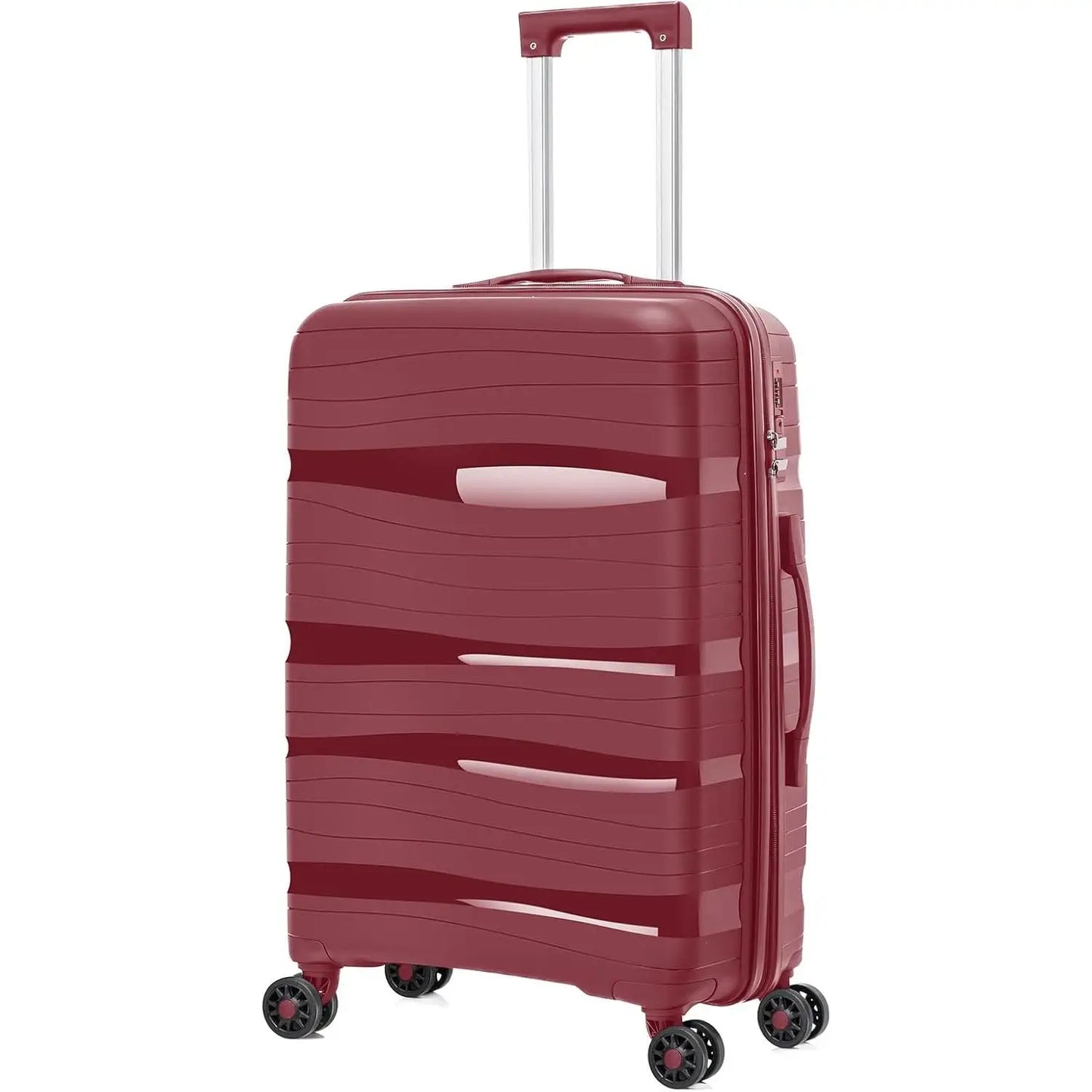Travel suitcases. Various sizes and colors. Cabin suitcase and large travel suitcase 23 kg. Travel suitcase set, medium suitcase, small children's cabin suitcases or carry-on luggage. 4-wheel rigid airplane suitcase set pack. Artree.