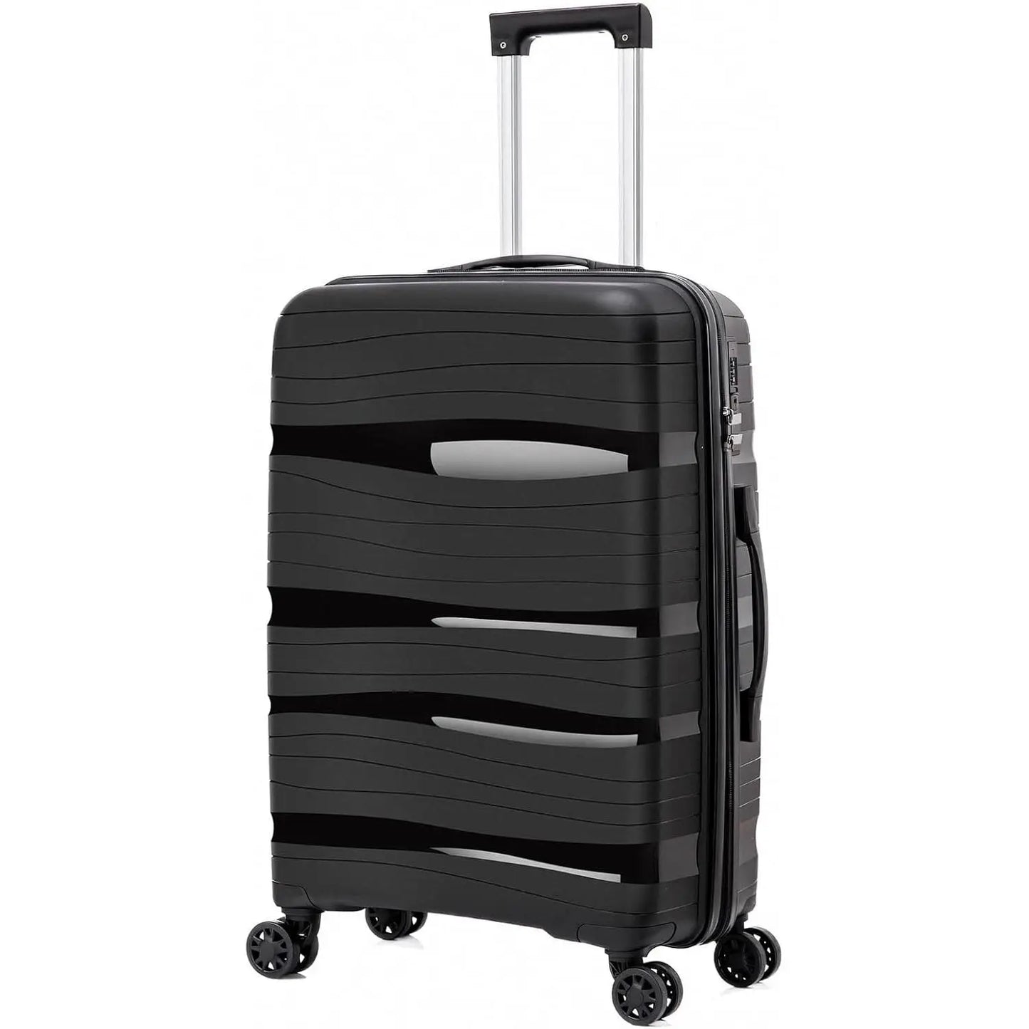 Travel suitcases. Various sizes and colors. Cabin suitcase and large travel suitcase 23 kg. Travel suitcase set, medium suitcase, small children's cabin suitcases or carry-on luggage. 4-wheel rigid airplane suitcase set pack. Artree.
