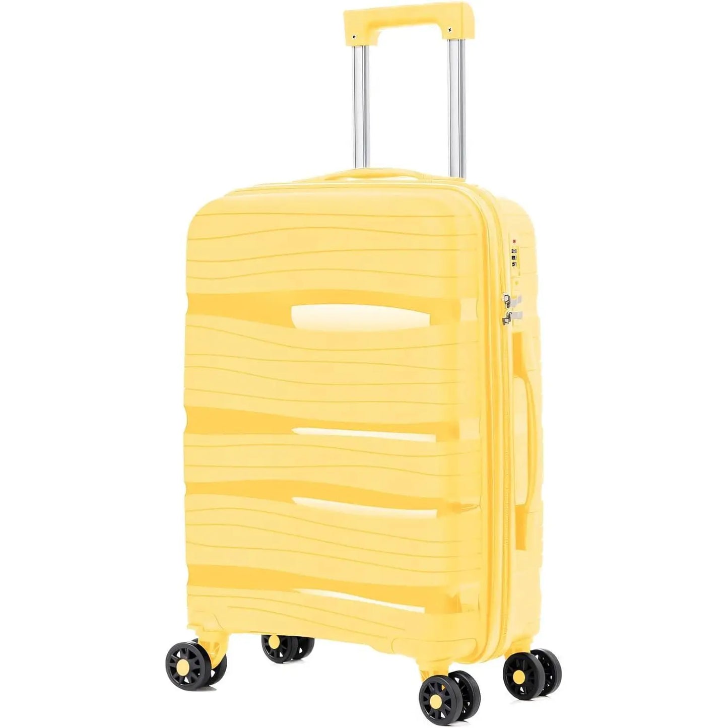 Travel suitcases. Various sizes and colors. Cabin suitcase and large travel suitcase 23 kg. Travel suitcase set, medium suitcase, small children's cabin suitcases or carry-on luggage. 4-wheel rigid airplane suitcase set pack. Artree.