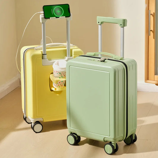 16 Inch Luggage Lightweight 20×30×44cm Rechargeable Small Trolley Case Children Cabin Travel Suitcase Travel Bags for Children
