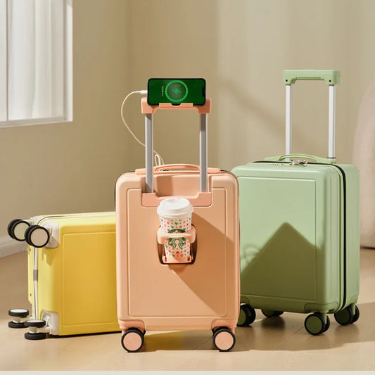 16 Inch Luggage Lightweight 20×30×44cm Rechargeable Small Trolley Case Children Cabin Travel Suitcase Travel Bags for Children